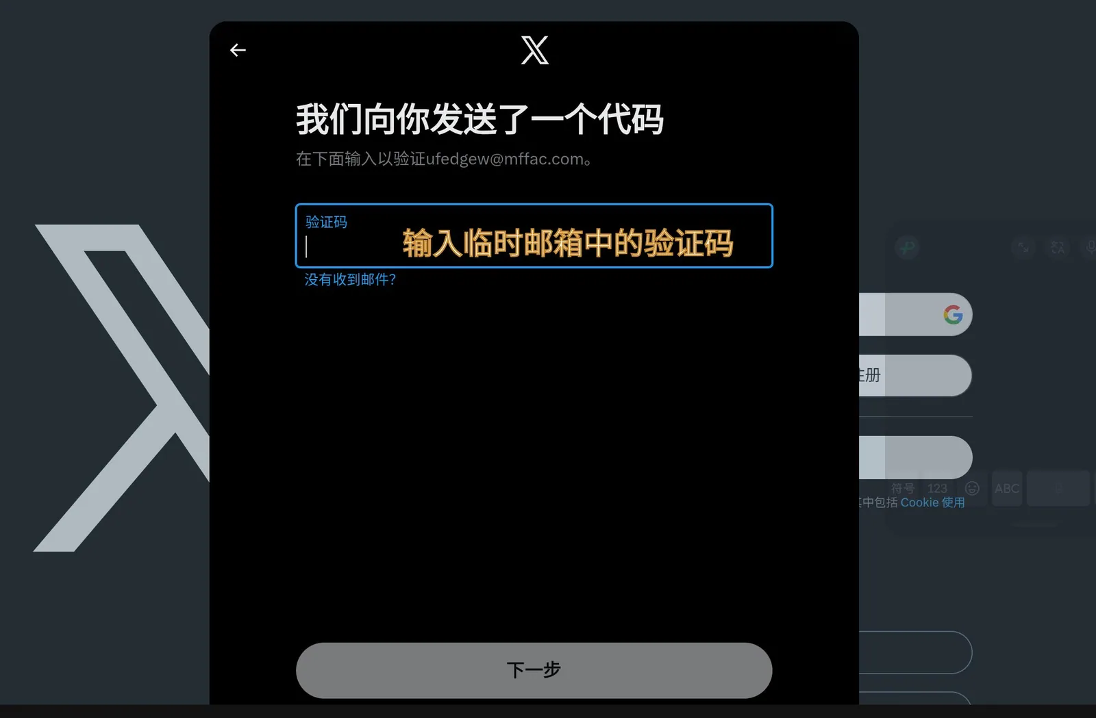 X输入验证码